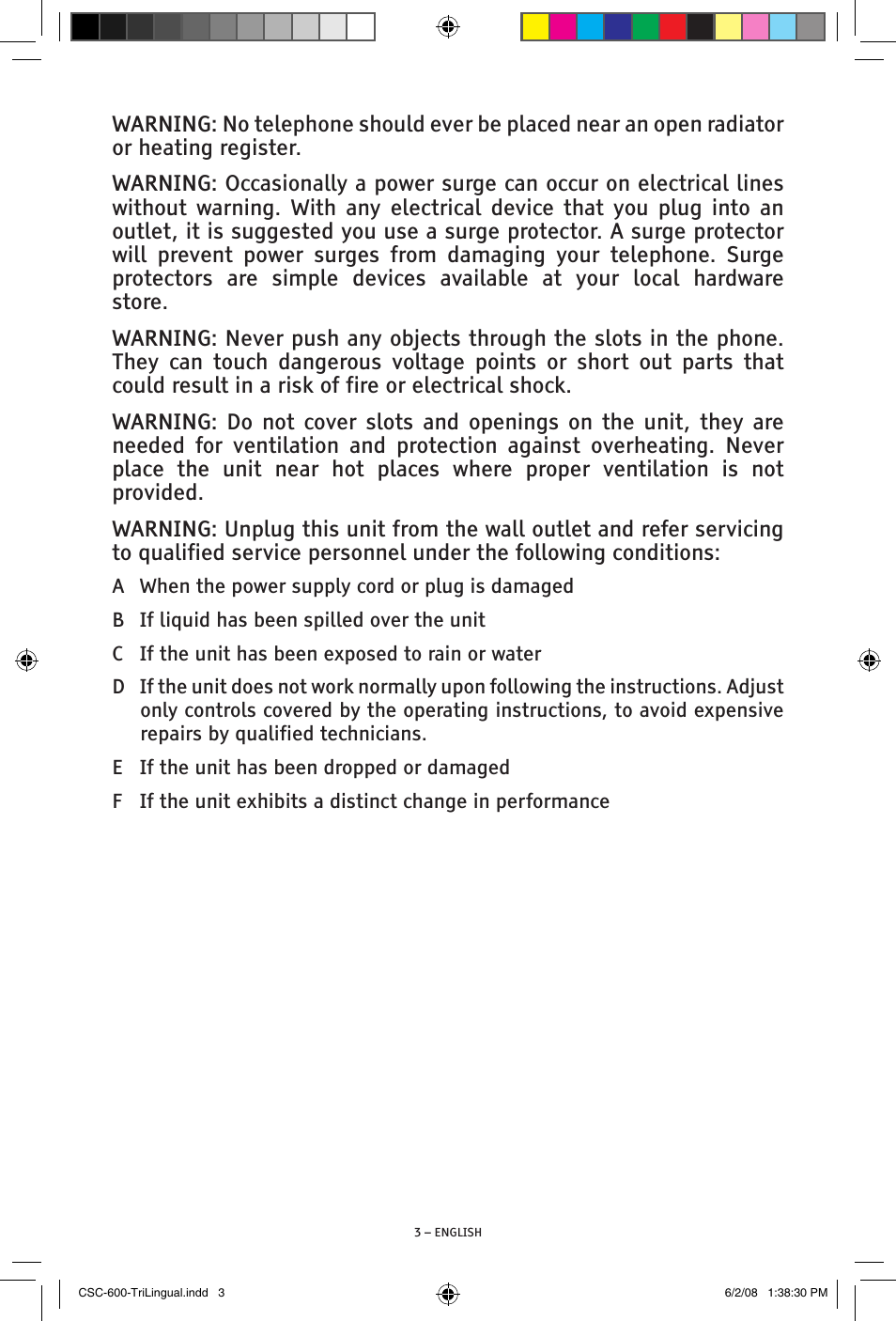 ClearSounds V508 User Manual | Page 3 / 70