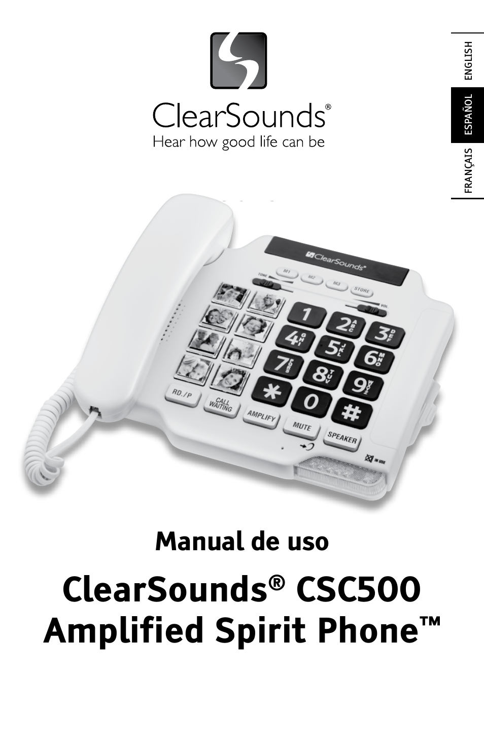 Clearsounds, Csc500 amplified spirit phone, Manual de uso | ClearSounds CSC500 User Manual | Page 21 / 60