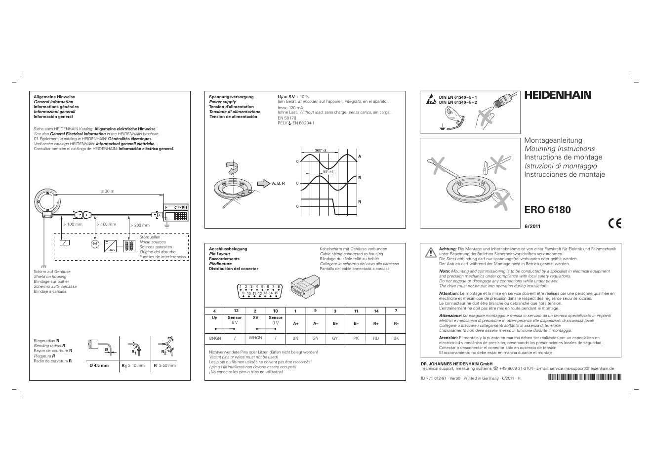 HEIDENHAIN ERO 6180 User Manual | 2 pages