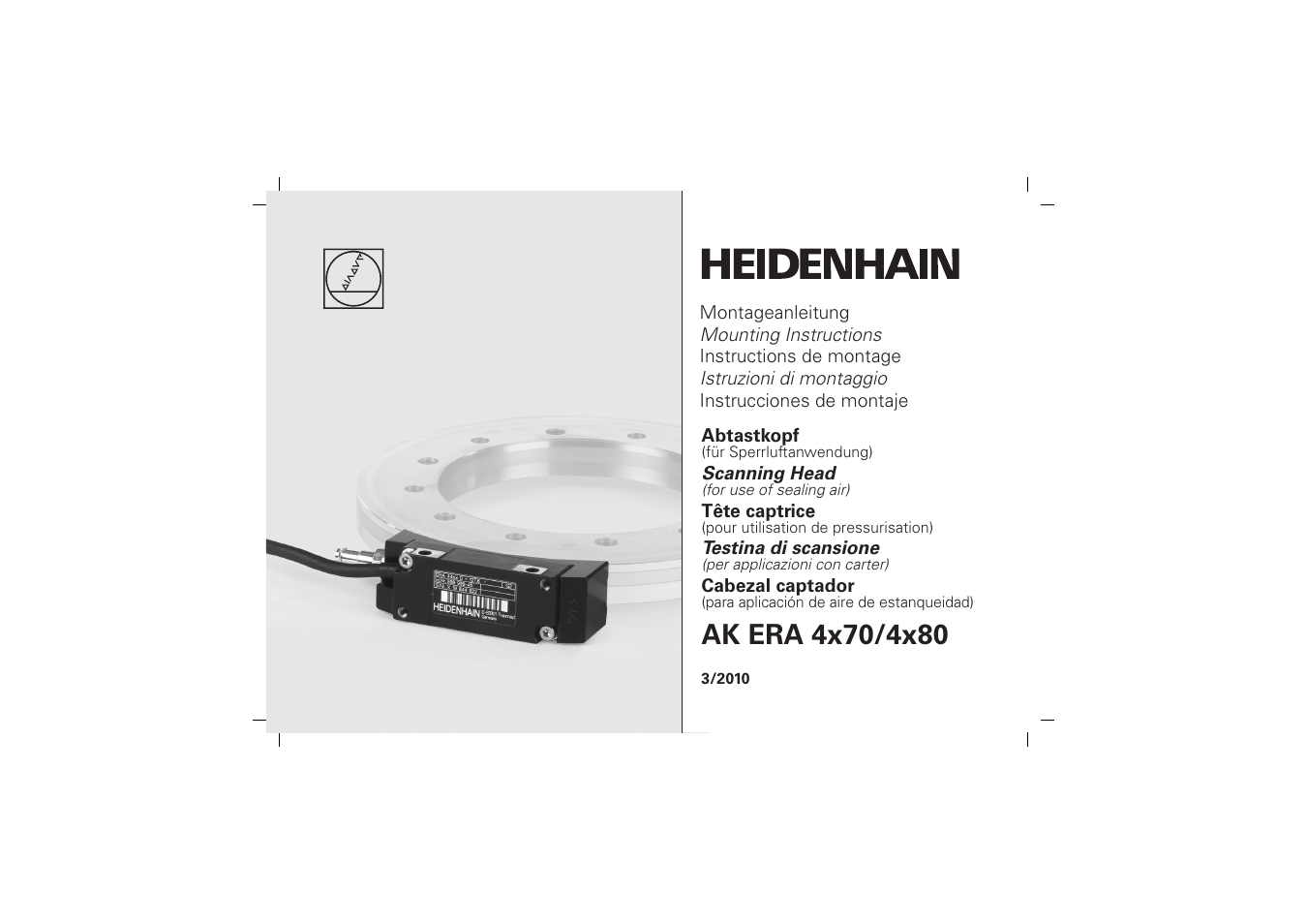 HEIDENHAIN AK ERA 4x70 User Manual | 28 pages