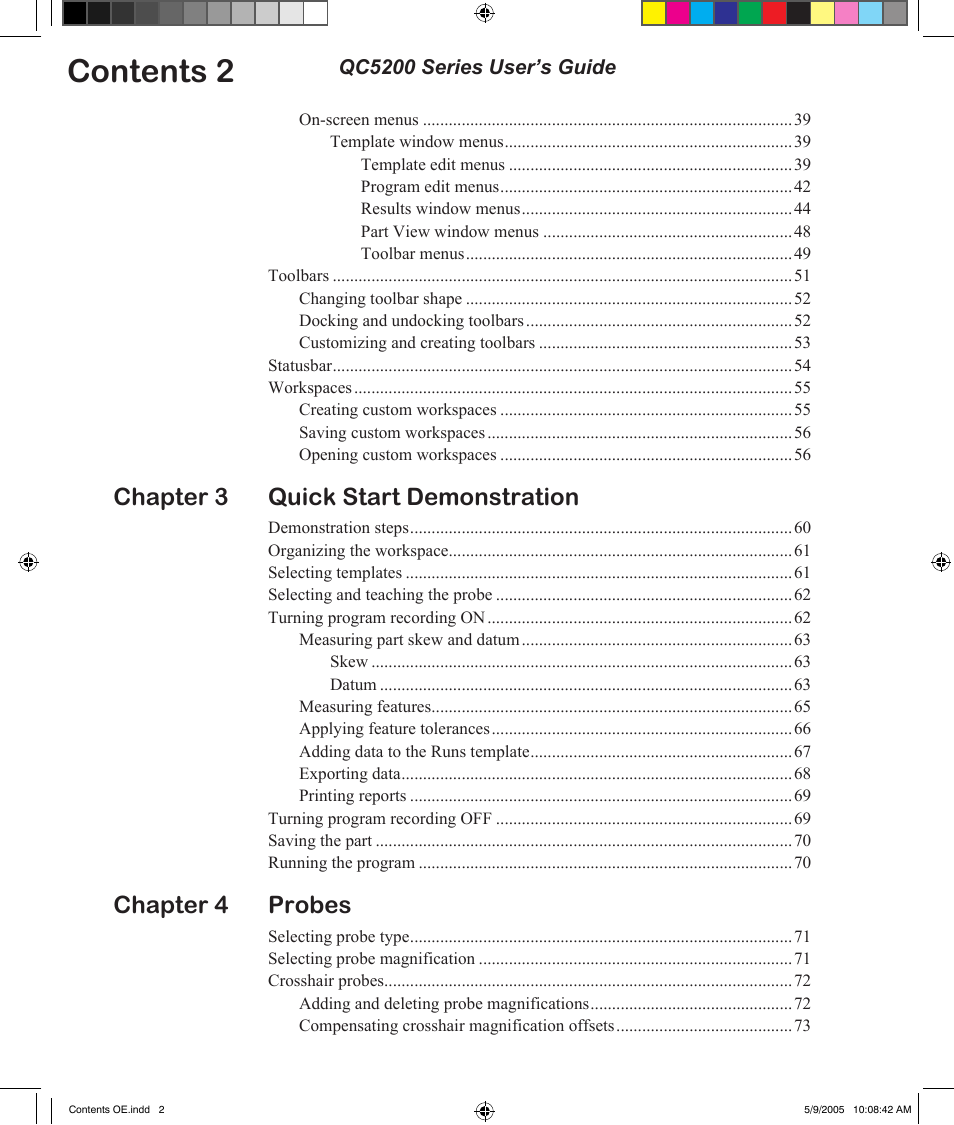 Contents 2, Chapter 3 quick start demonstration, Chapter 4 probes | HEIDENHAIN IK 5294 User Manual | Page 14 / 341