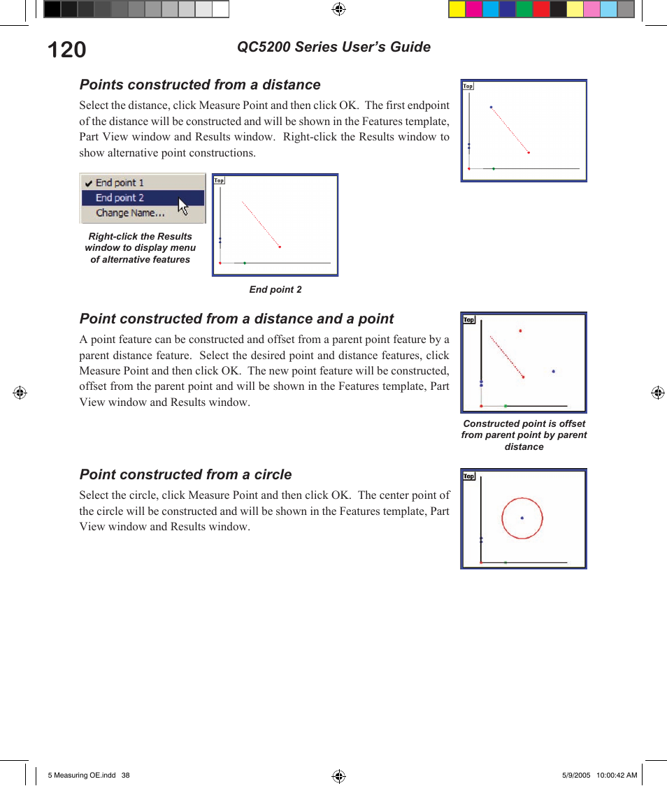 Point constructed from a distance and a point, Point constructed from a circle | HEIDENHAIN IK 5294 User Manual | Page 140 / 341