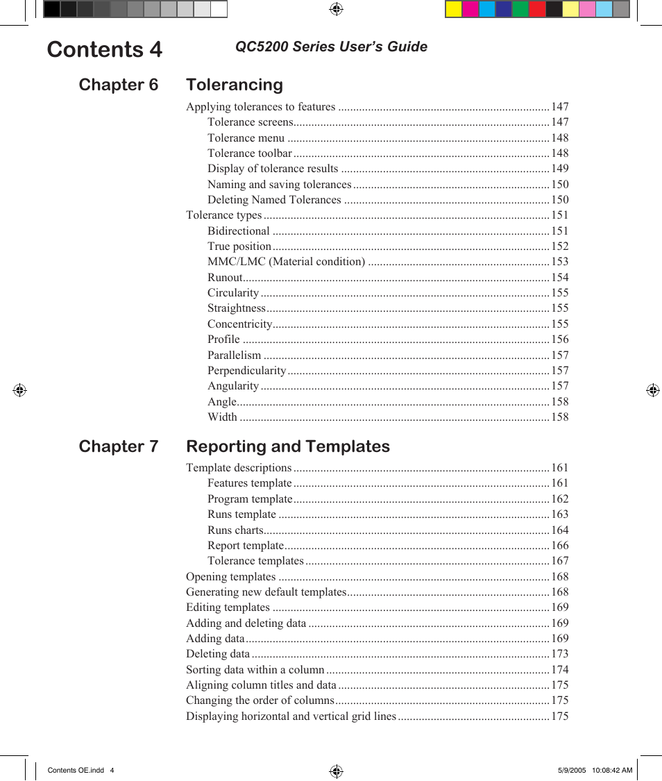 Contents 4, Chapter 6 tolerancing, Chapter 7 reporting and templates | HEIDENHAIN IK 5294 User Manual | Page 16 / 341