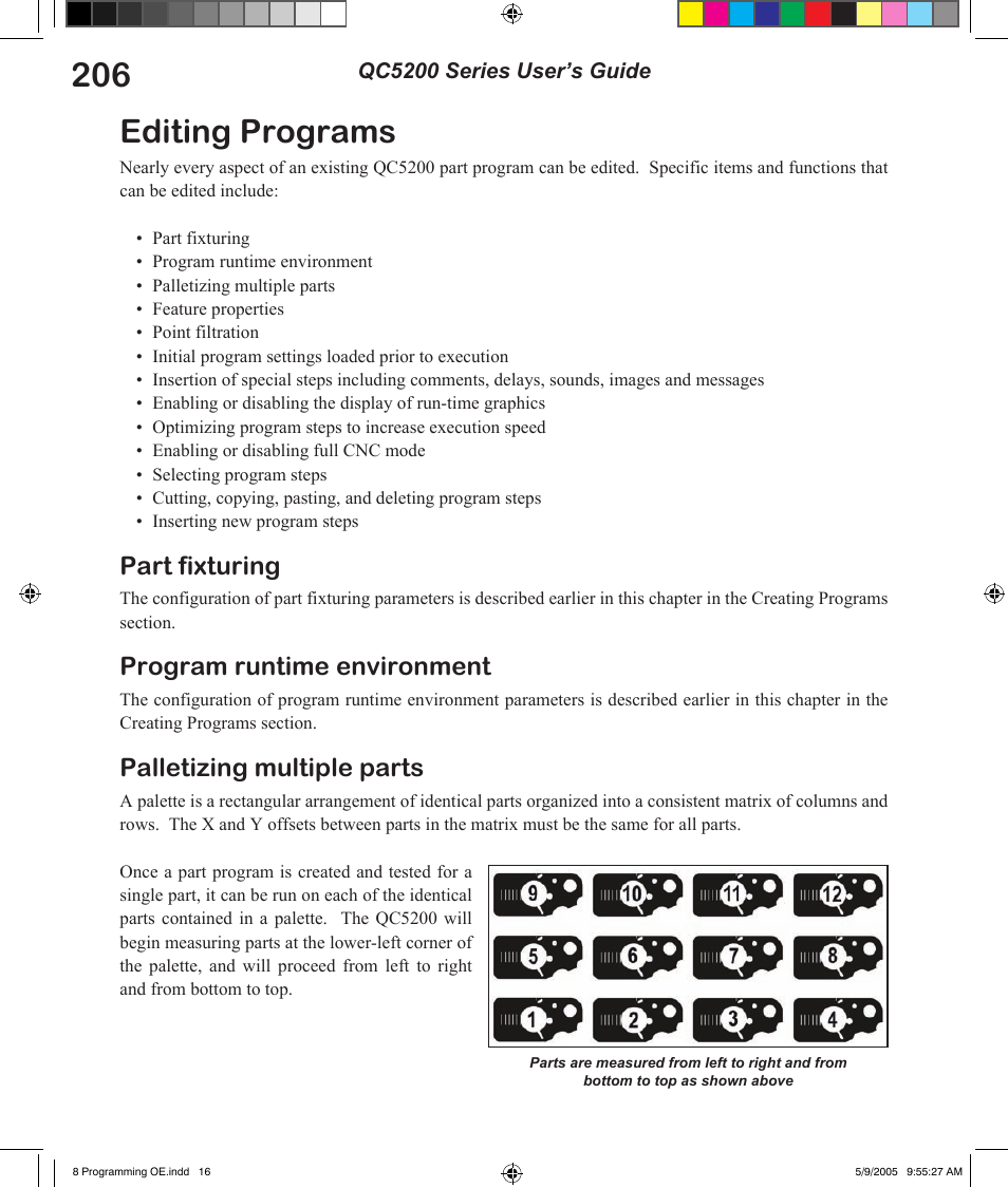 Editing programs, Part fixturing, Program runtime environment | Palletizing multiple parts | HEIDENHAIN IK 5294 User Manual | Page 226 / 341