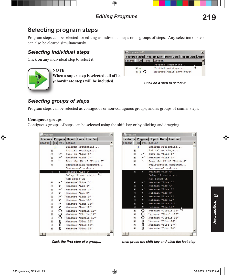 Selecting program steps | HEIDENHAIN IK 5294 User Manual | Page 239 / 341