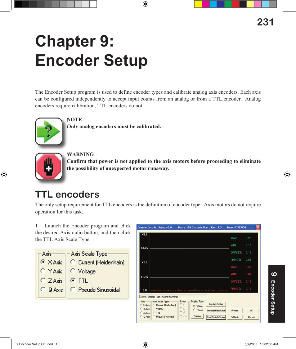 Chapter 9: encoder setup, Ttl encoders | HEIDENHAIN IK 5294 User Manual | Page 251 / 341