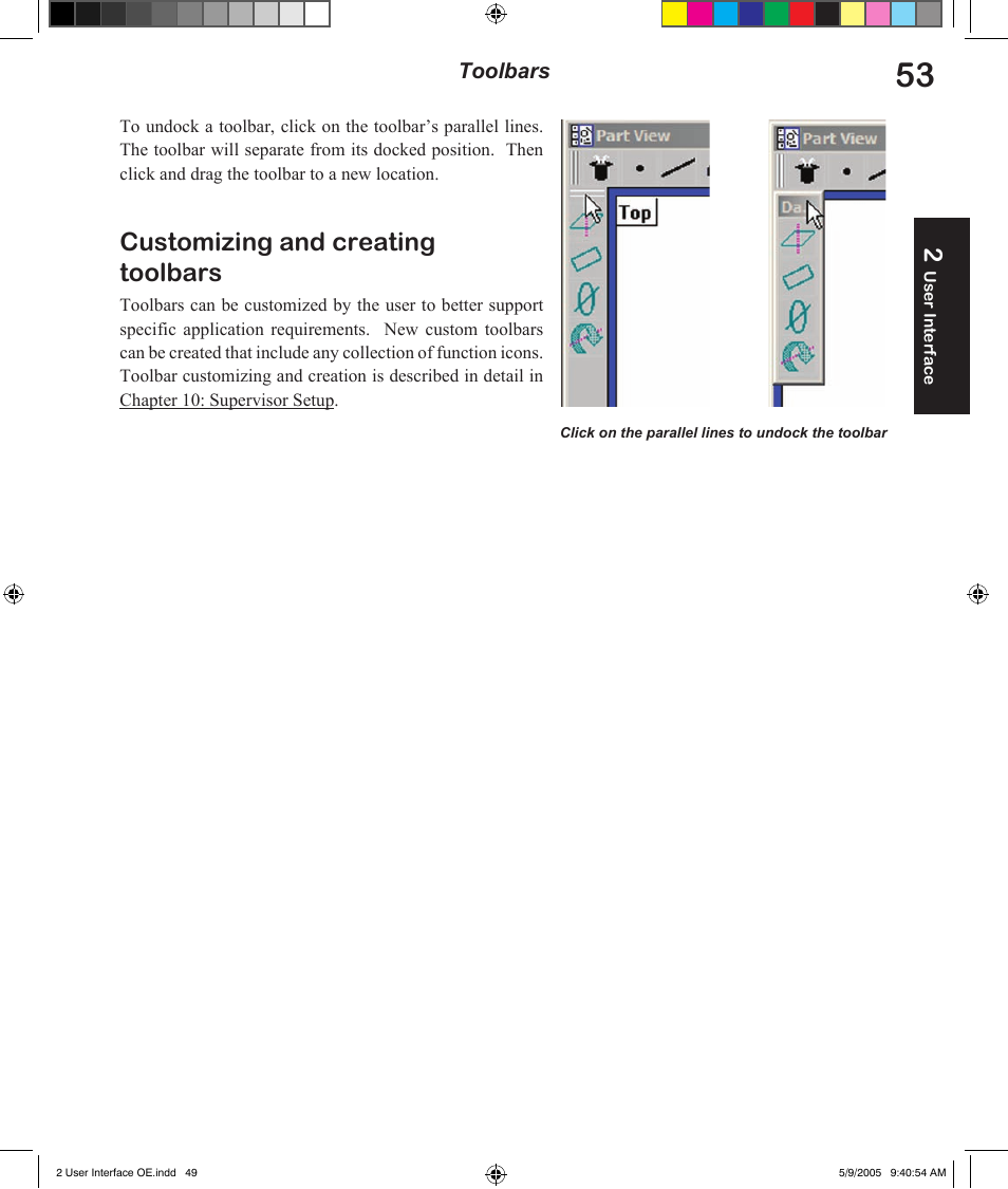 Customizing and creating toolbars | HEIDENHAIN IK 5294 User Manual | Page 73 / 341