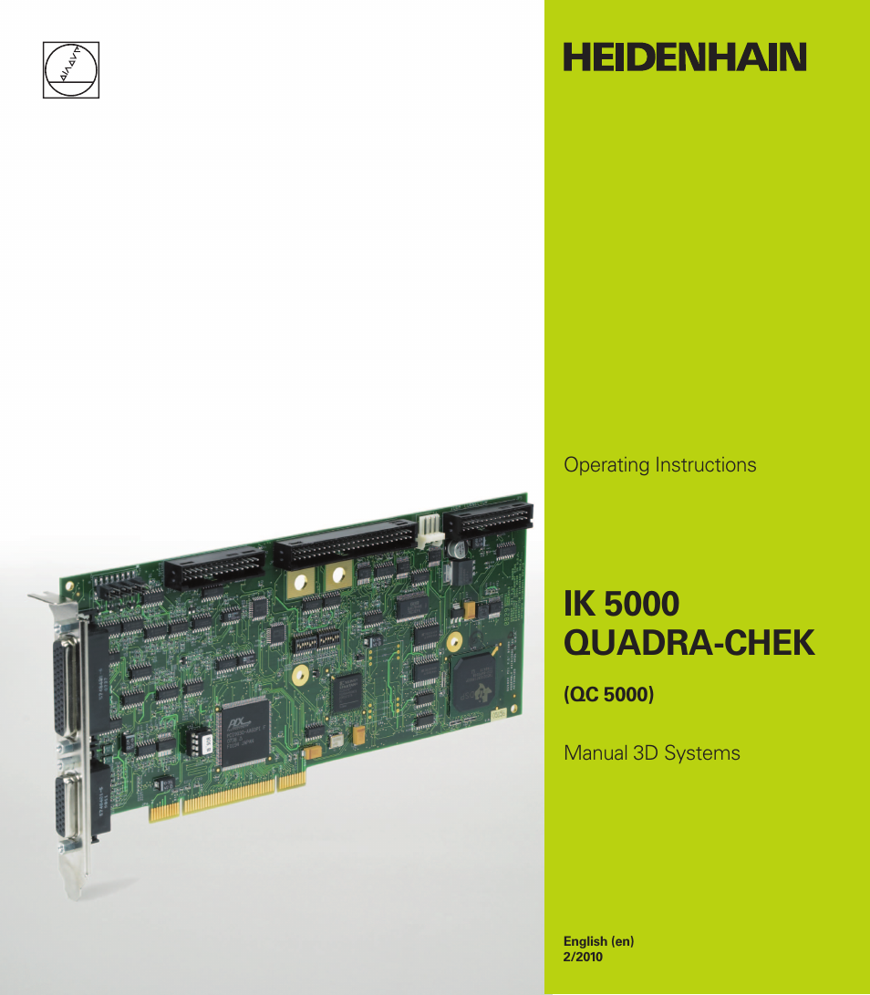 HEIDENHAIN IK 5293 User Manual | 407 pages