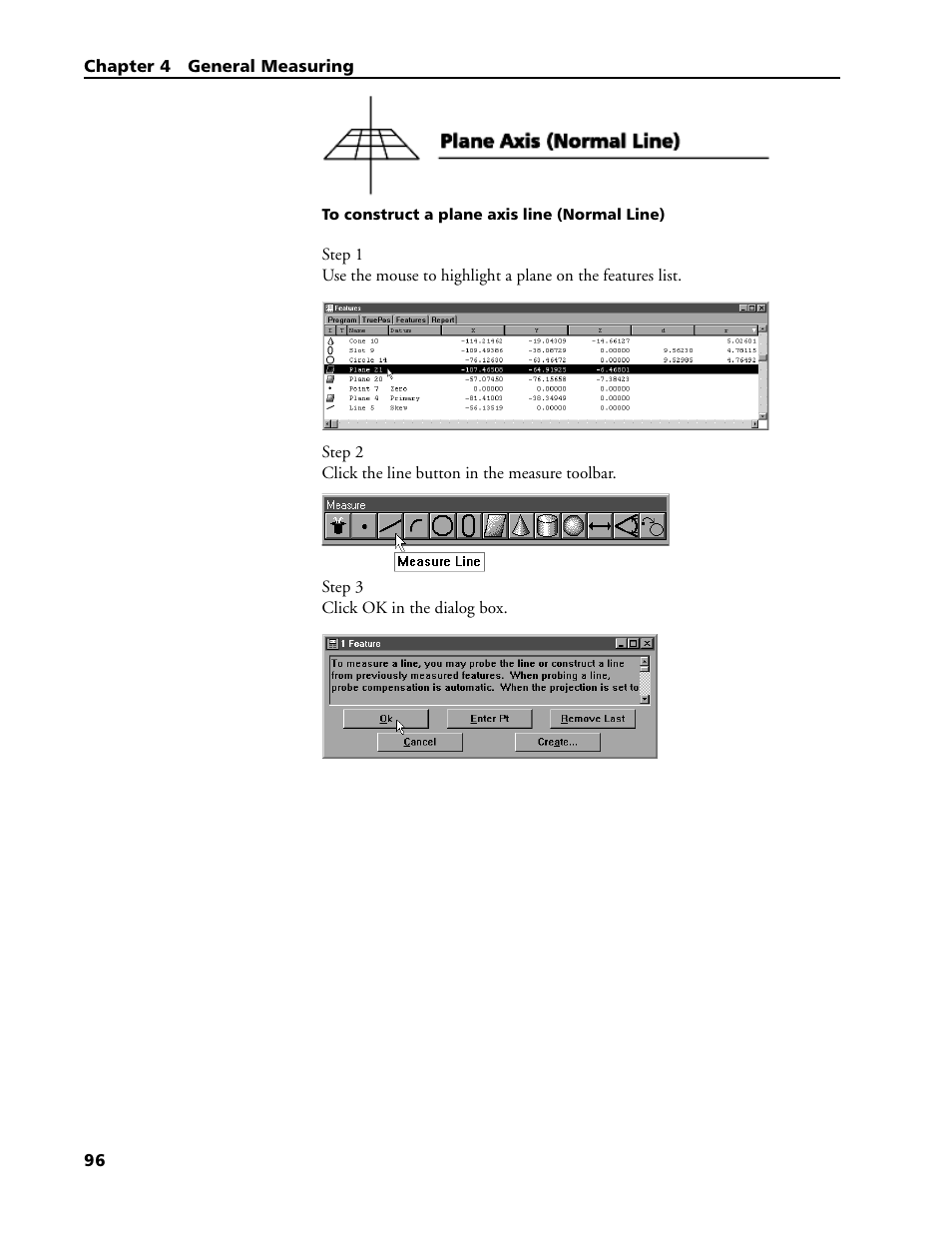 To construct a plane axis line (normal line) | HEIDENHAIN IK 5293 User Manual | Page 110 / 407