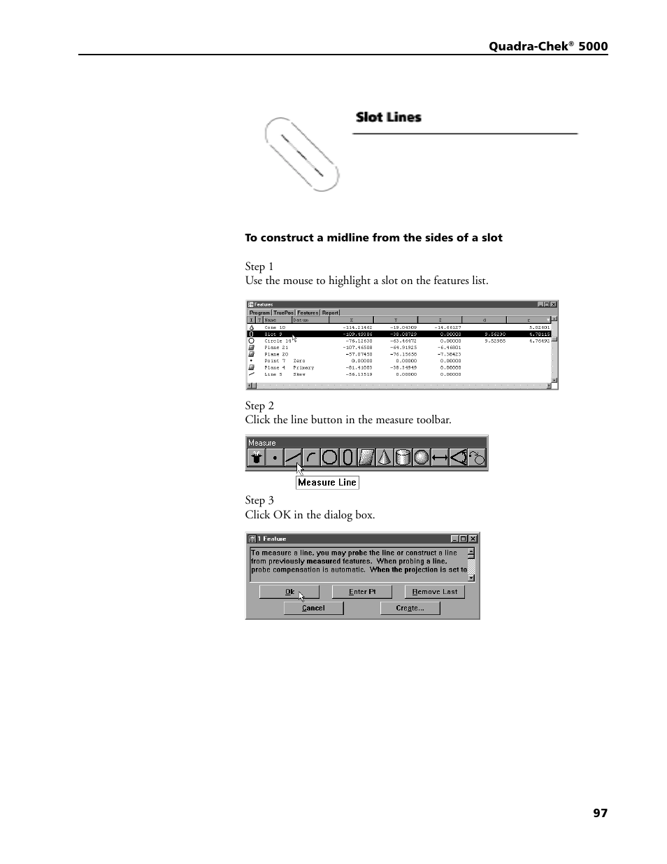 To construct a midline from the sides of a slot | HEIDENHAIN IK 5293 User Manual | Page 111 / 407