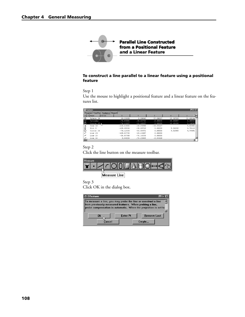 To construct a line parallel to a linear feature u | HEIDENHAIN IK 5293 User Manual | Page 122 / 407