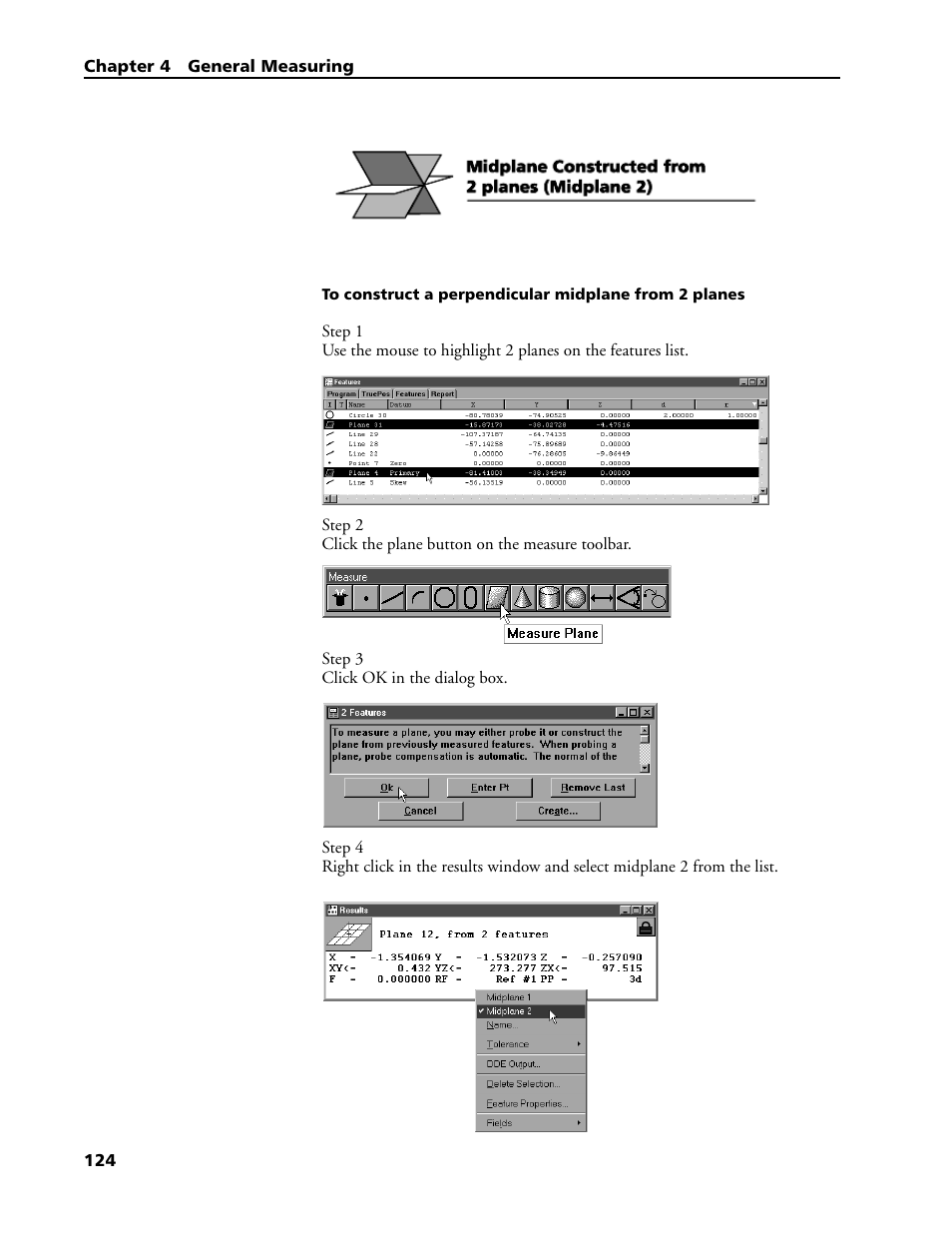 To construct a perpendicular midplane from 2 plane | HEIDENHAIN IK 5293 User Manual | Page 138 / 407