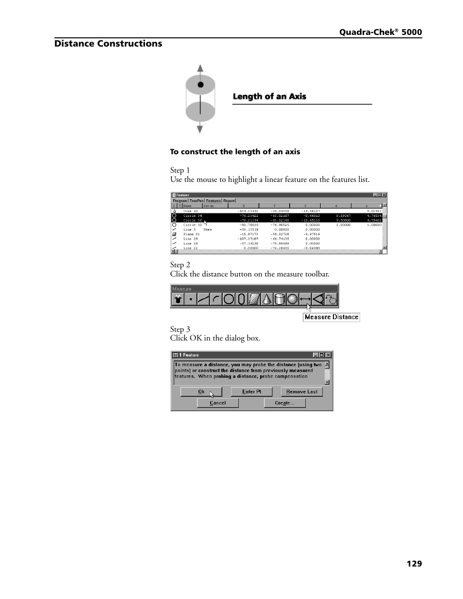 Distance constructions, To construct the length of an axis | HEIDENHAIN IK 5293 User Manual | Page 143 / 407