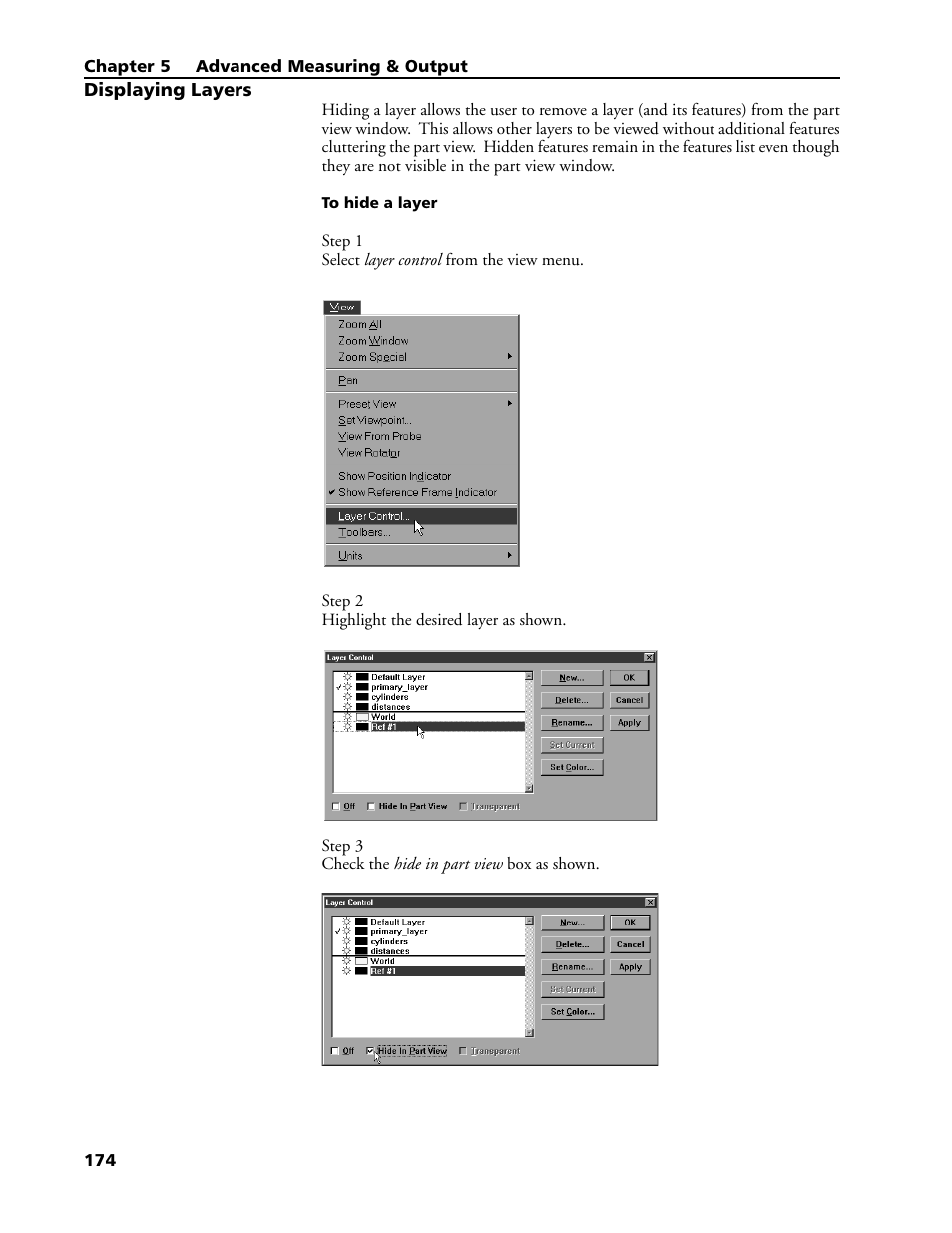 Displaying layers, To hide a layer | HEIDENHAIN IK 5293 User Manual | Page 188 / 407