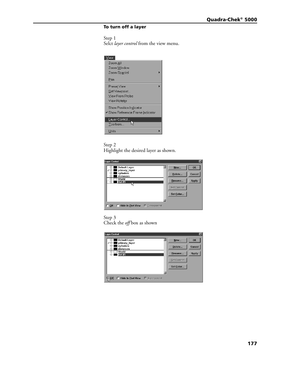 To turn off a layer | HEIDENHAIN IK 5293 User Manual | Page 191 / 407