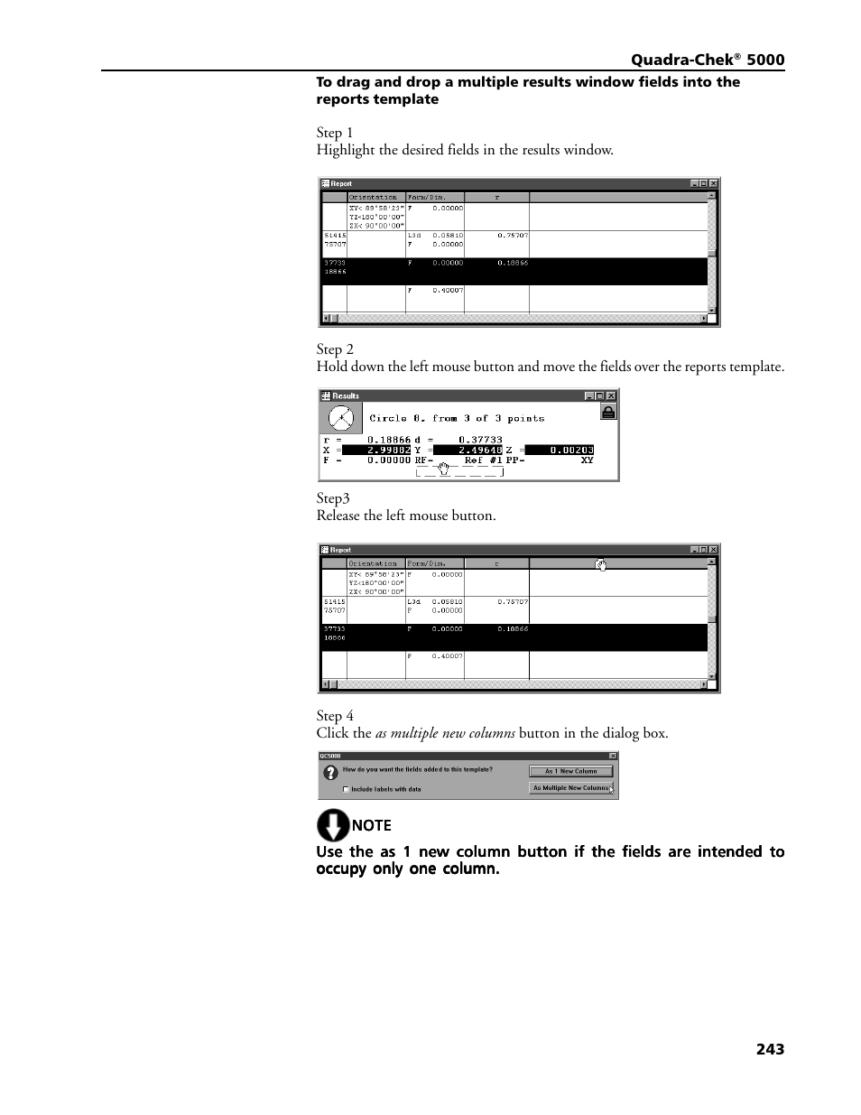 To drag and drop a multiple results window fields | HEIDENHAIN IK 5293 User Manual | Page 257 / 407