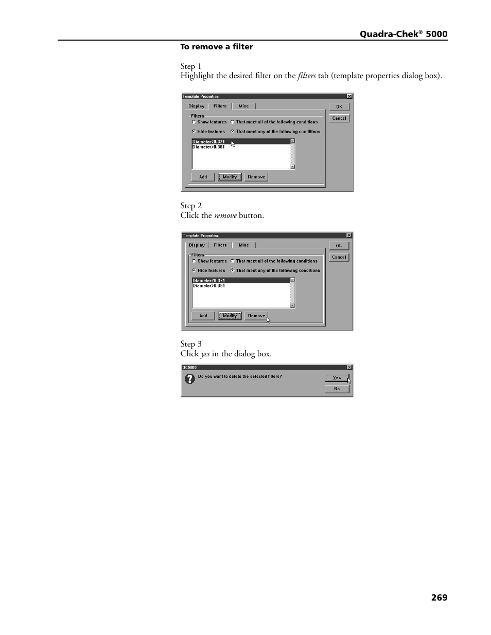 To remove a filter | HEIDENHAIN IK 5293 User Manual | Page 283 / 407