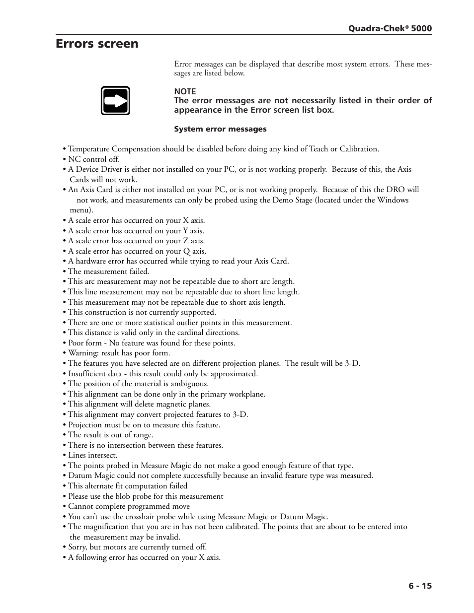 Errors screen | HEIDENHAIN IK 5394-3D User Manual | Page 465 / 579