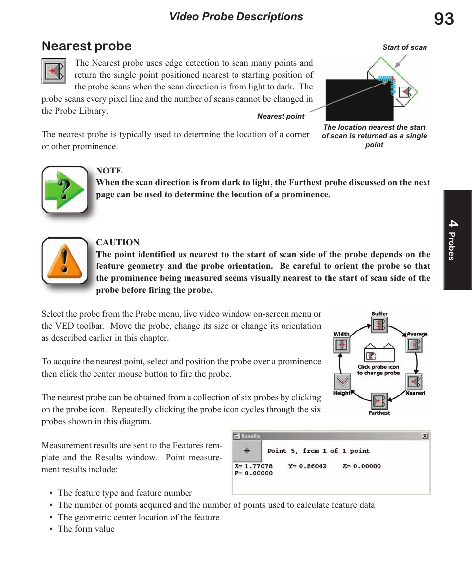 Nearest probe, Video probe descriptions | HEIDENHAIN IK 5494-2D User Manual | Page 115 / 411