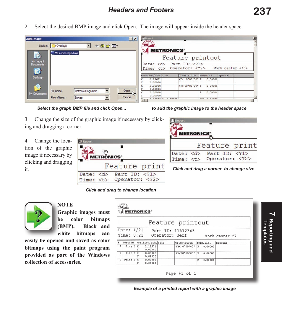 Headers and footers | HEIDENHAIN IK 5494-2D User Manual | Page 259 / 411