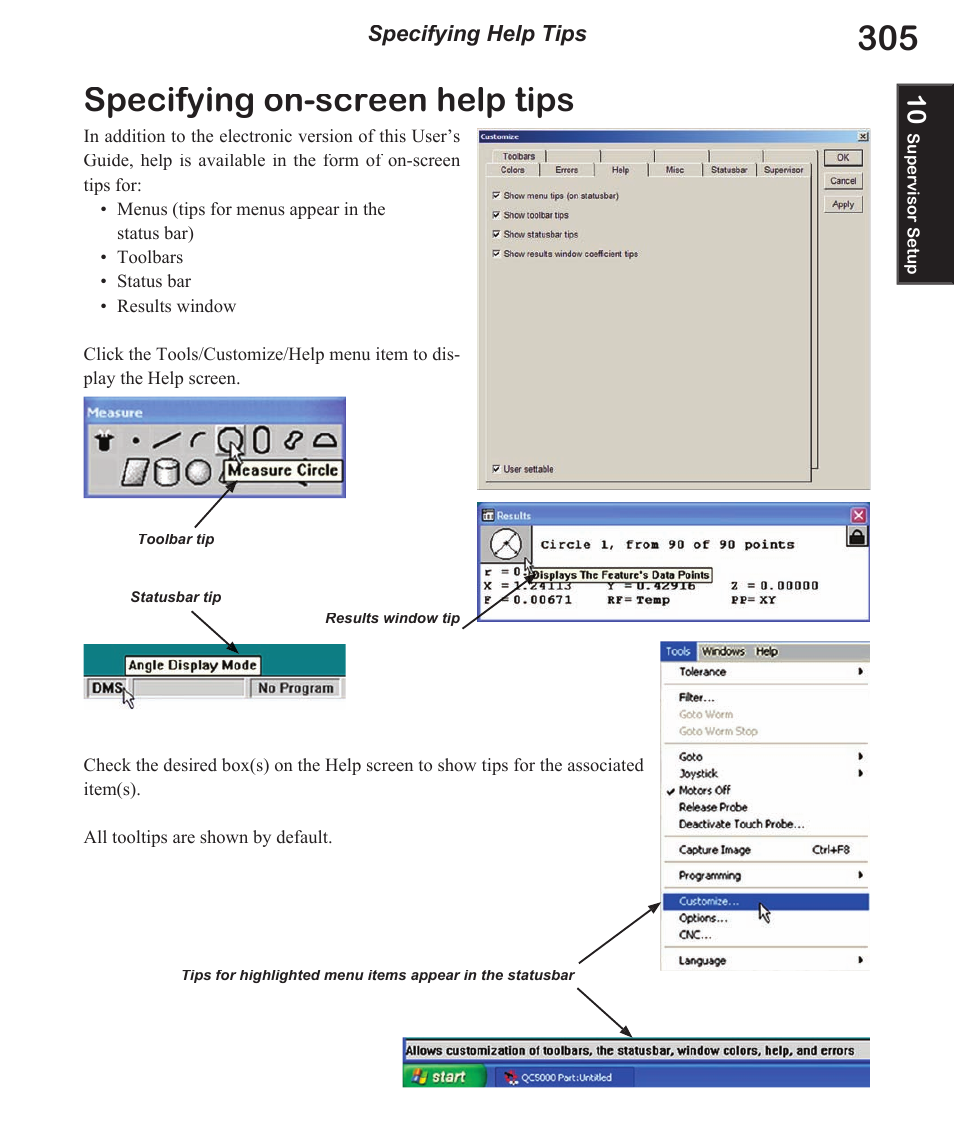 Specifying on-screen help tips | HEIDENHAIN IK 5494-2D User Manual | Page 327 / 411