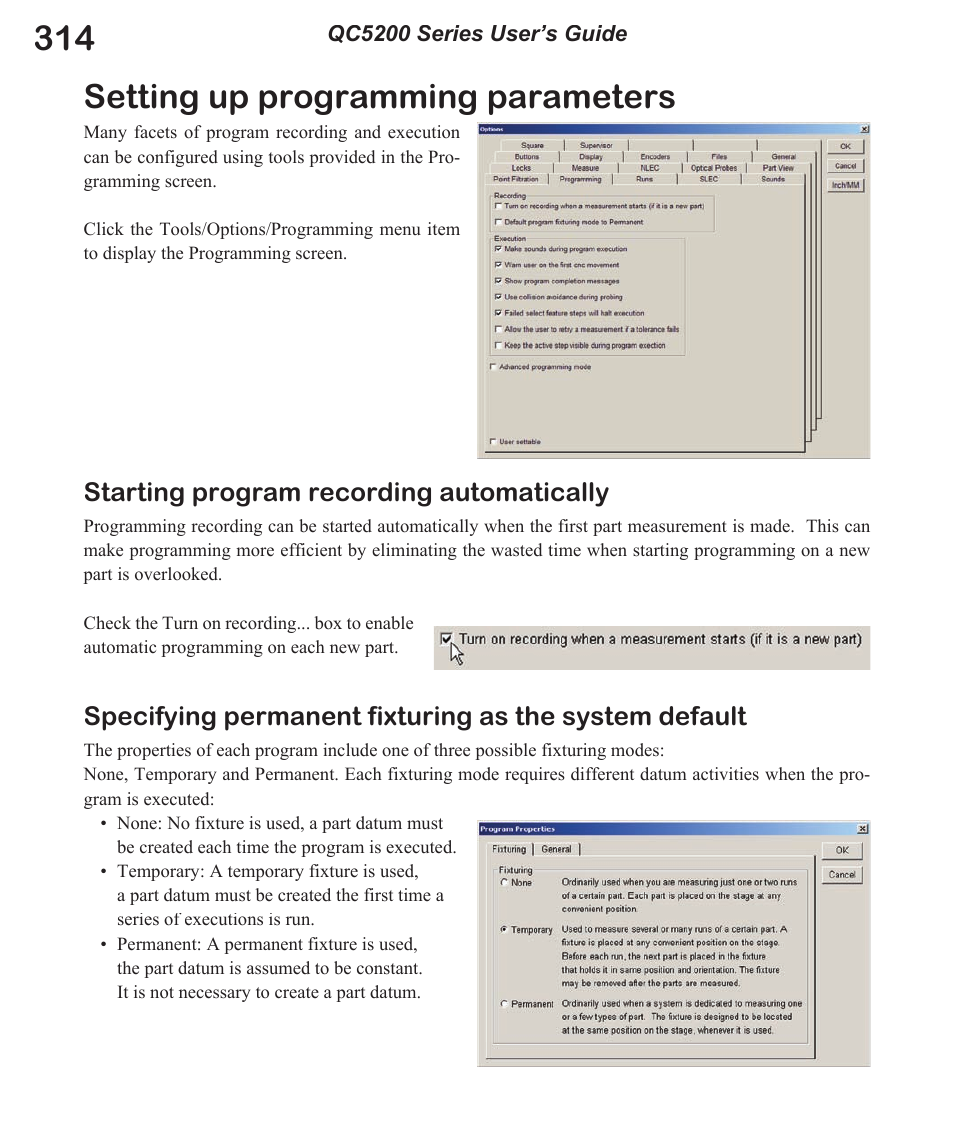 Setting up programming parameters, Starting program recording automatically | HEIDENHAIN IK 5494-2D User Manual | Page 336 / 411