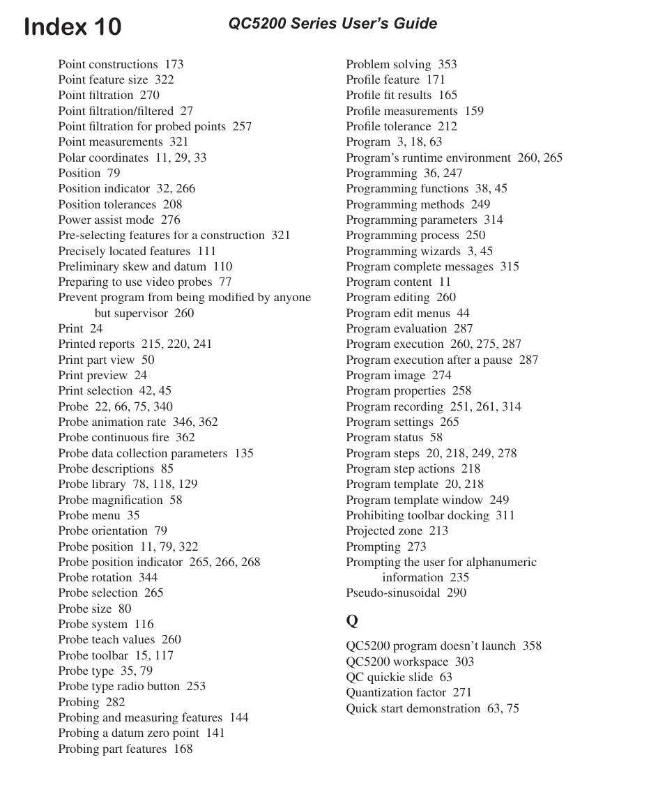 Index 10 | HEIDENHAIN IK 5494-2D User Manual | Page 406 / 411