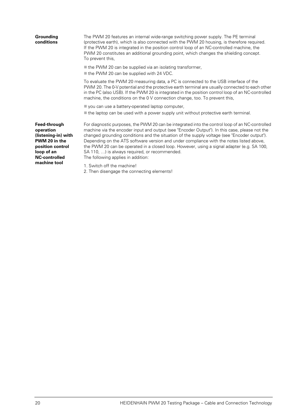 HEIDENHAIN PWM 20 User Manual | Page 19 / 163