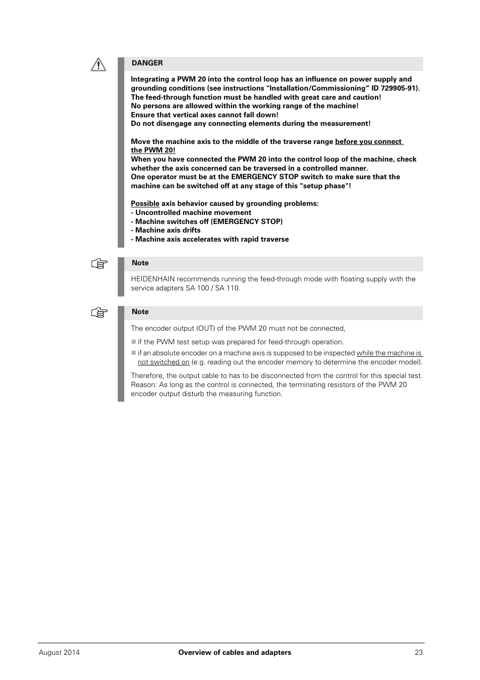 HEIDENHAIN PWM 20 User Manual | Page 22 / 163