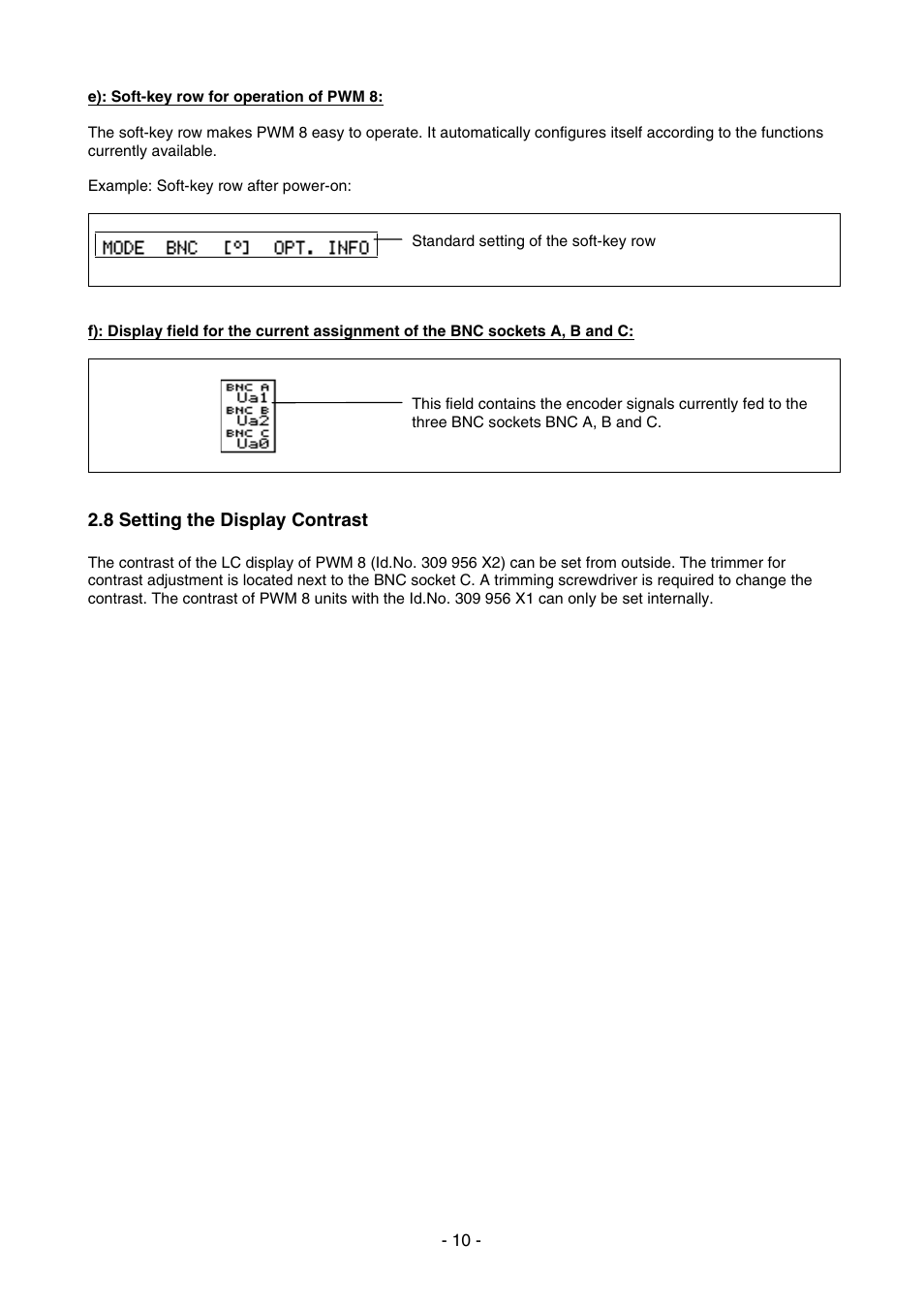 8 setting the display contrast | HEIDENHAIN PWM 8 User Manual | Page 10 / 90