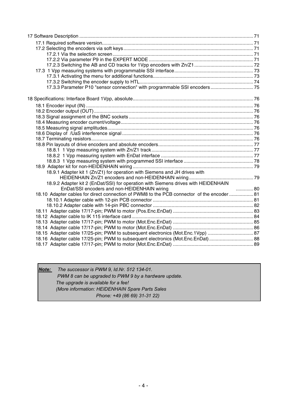 HEIDENHAIN PWM 8 User Manual | Page 4 / 90