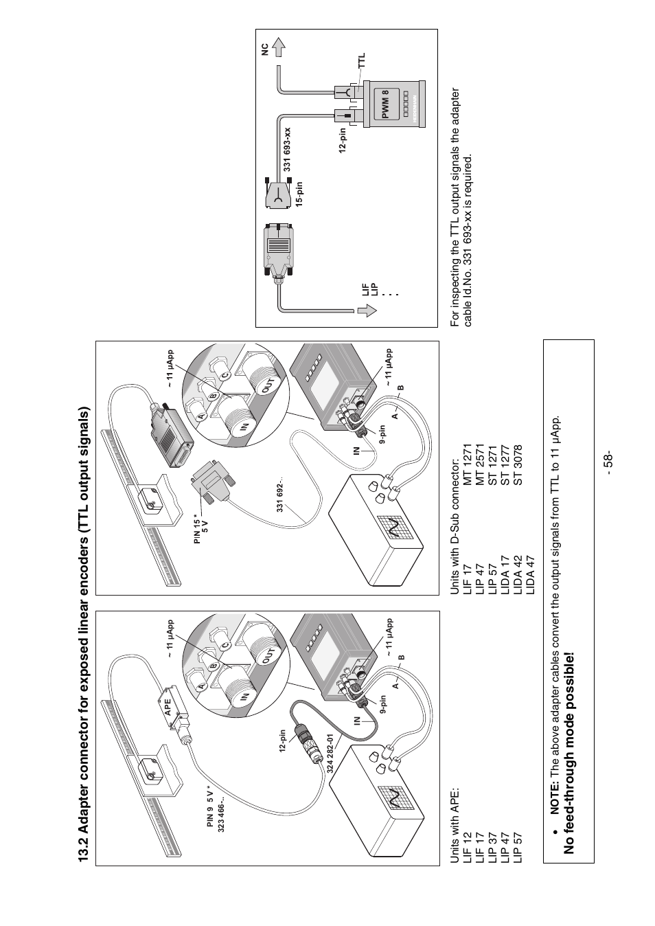 No feed-through mode possible | HEIDENHAIN PWM 8 User Manual | Page 58 / 90