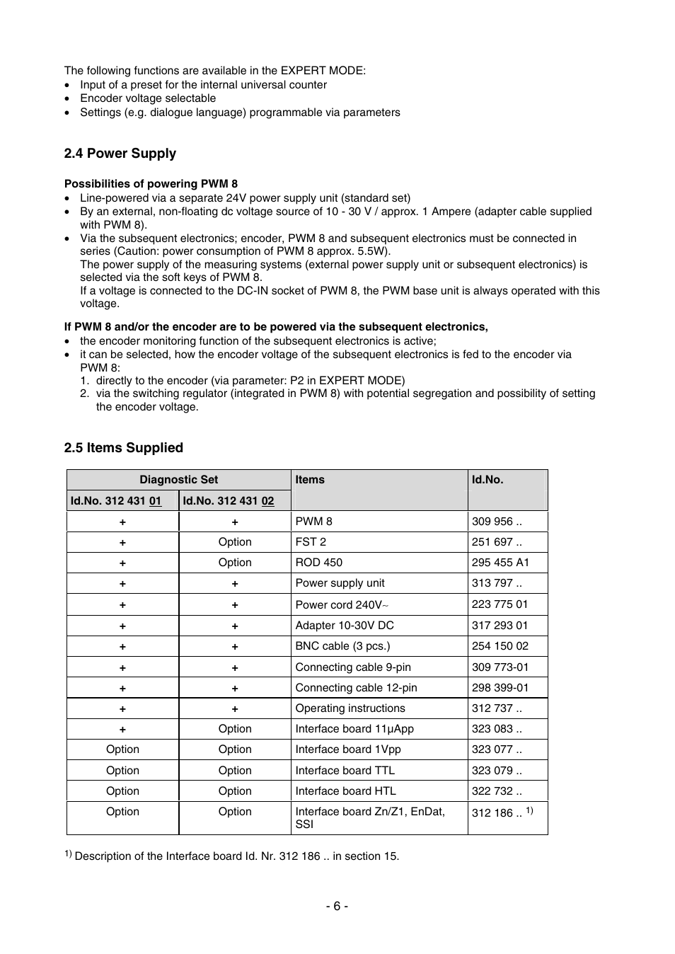 4 power supply, 5 items supplied | HEIDENHAIN PWM 8 User Manual | Page 6 / 90