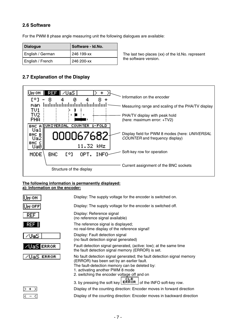 6 software, 7 explanation of the display | HEIDENHAIN PWM 8 User Manual | Page 7 / 90