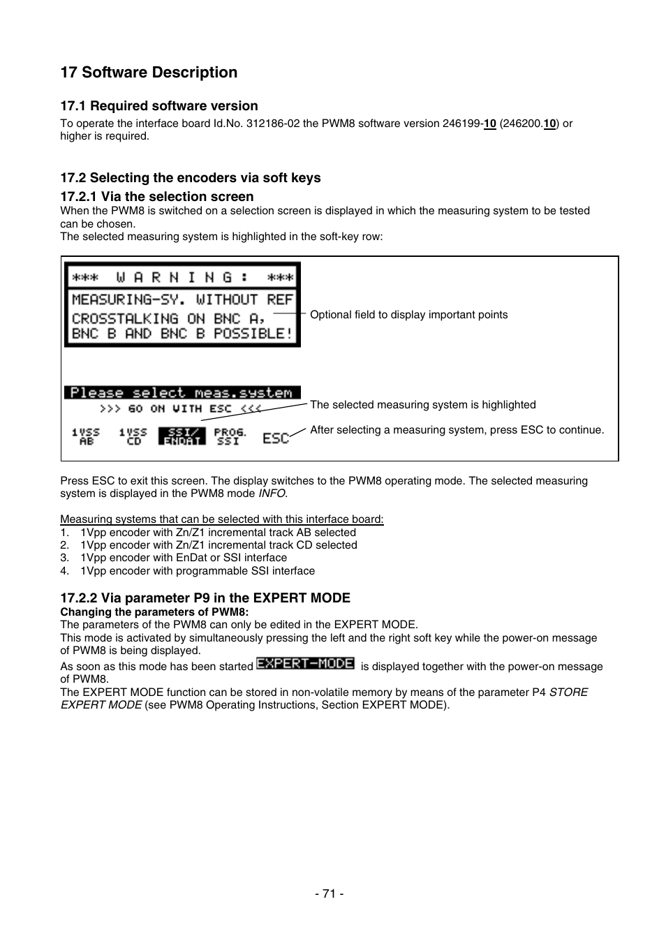 17 software description | HEIDENHAIN PWM 8 User Manual | Page 71 / 90