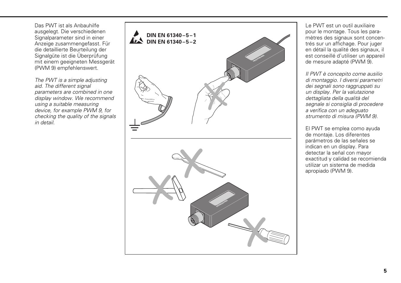 HEIDENHAIN PWT 10 User Manual | Page 5 / 24
