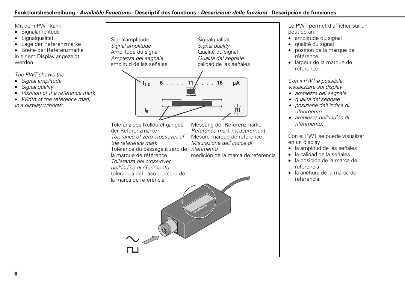 HEIDENHAIN PWT 10 User Manual | Page 8 / 24