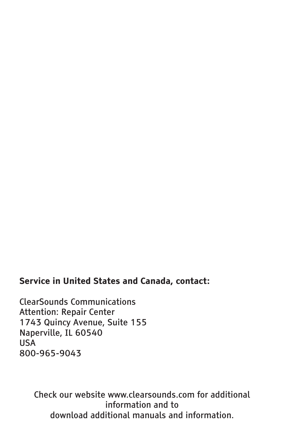 ClearSounds A300E User Manual | Page 20 / 60