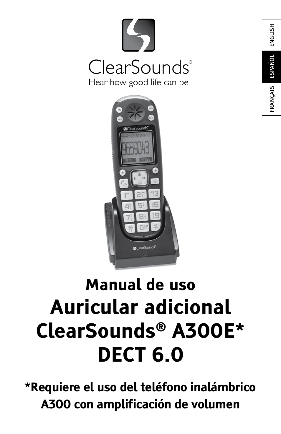 Auricular adicional clearsounds, Manual de uso | ClearSounds A300E User Manual | Page 21 / 60