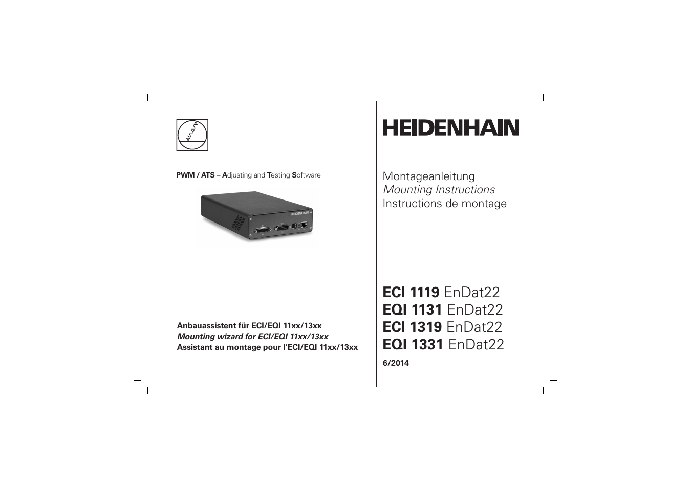 HEIDENHAIN ECI 1119 EnDat22 User Manual | 20 pages
