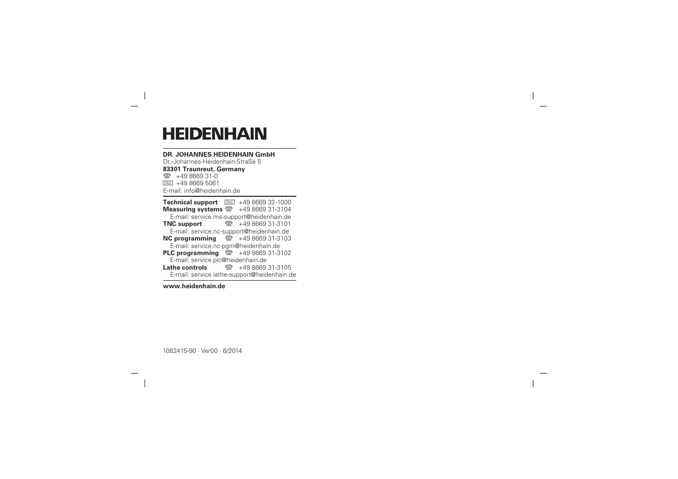 HEIDENHAIN ECI 1119 EnDat22 User Manual | Page 20 / 20