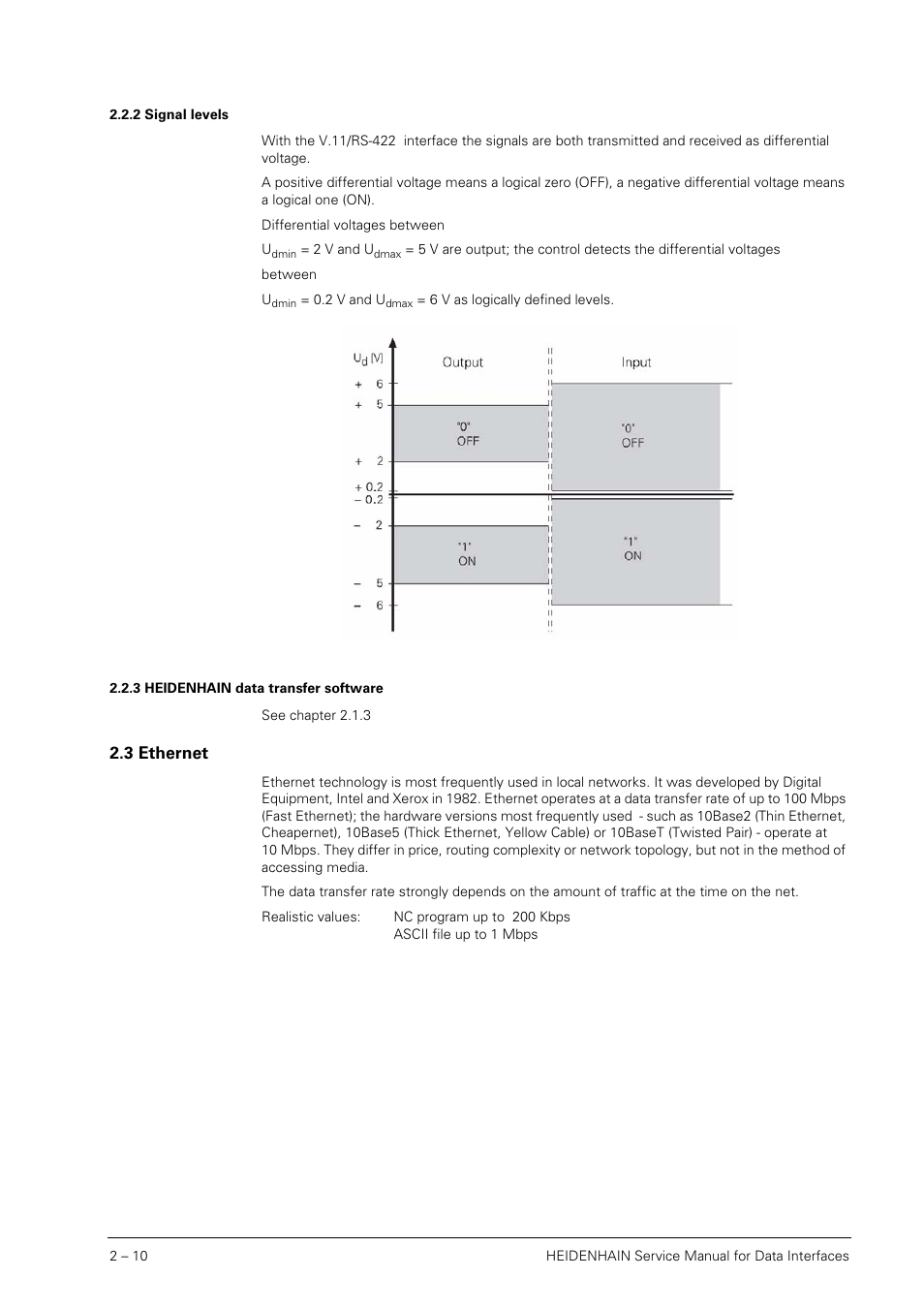 2 signal levels, 3 heidenhain data transfer software, 3 ethernet | Signal levels, Heidenhain data transfer software, Ethernet | HEIDENHAIN SHB Data Interfaces for HEIDENHAIN User Manual | Page 9 / 100