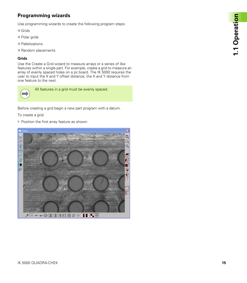Programming wizards, 1 oper ation | HEIDENHAIN IK 5000 Addendum User Manual | Page 15 / 100