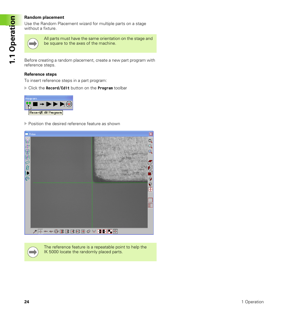 Reference steps, 1 oper ation | HEIDENHAIN IK 5000 Addendum User Manual | Page 24 / 100