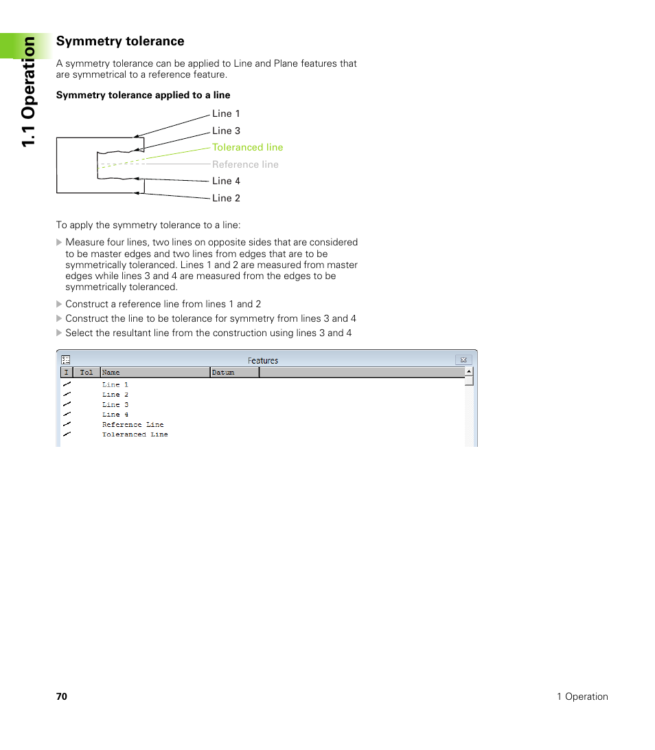 Symmetry tolerance, 1 oper ation | HEIDENHAIN IK 5000 Addendum User Manual | Page 70 / 100