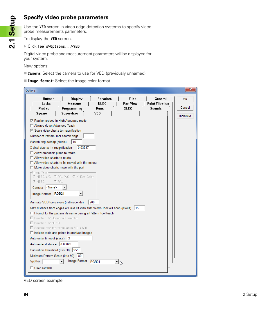 Specify video probe parameters, 1 set u p | HEIDENHAIN IK 5000 Addendum User Manual | Page 84 / 100