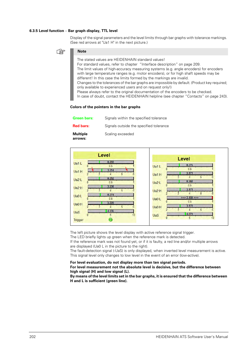 5 level function - bar graph display, ttl level, 5 level function | HEIDENHAIN PWM 20 User Manual | Page 199 / 244
