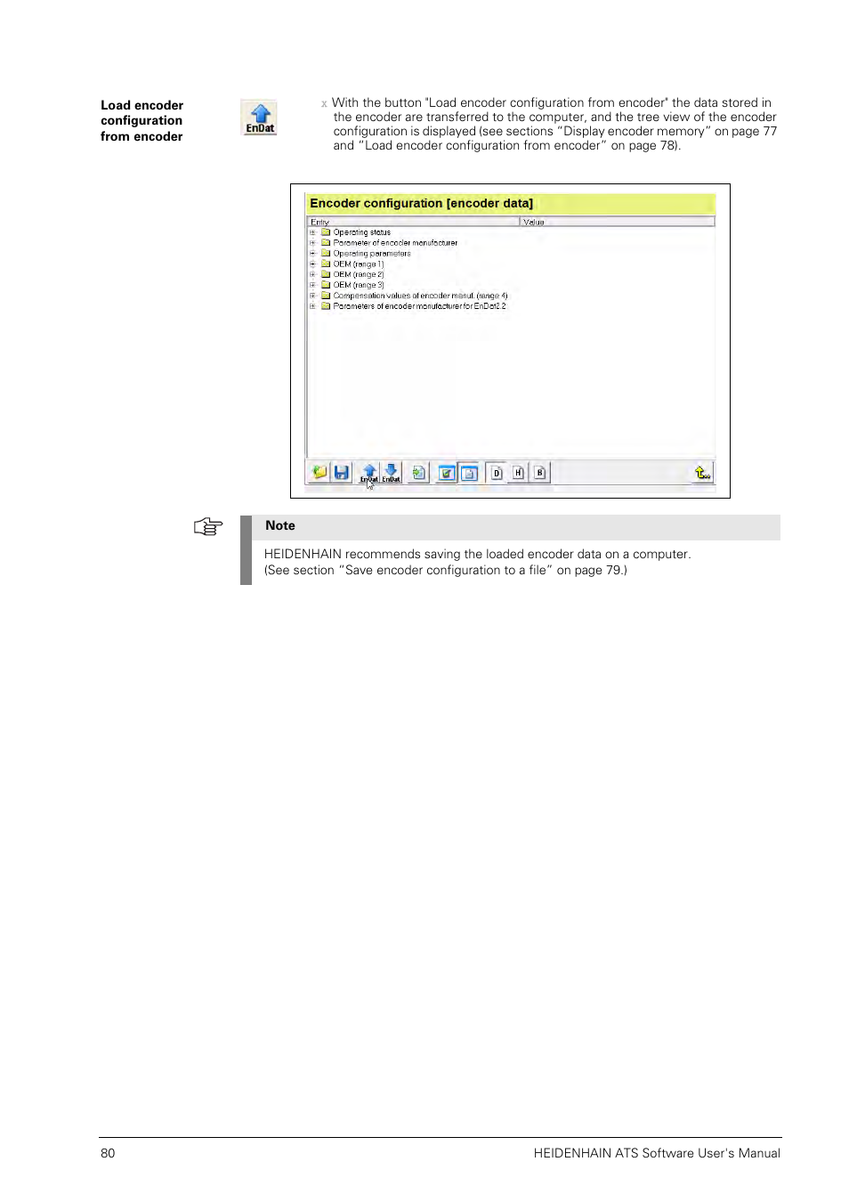 Load encoder configuration from encoder | HEIDENHAIN PWM 20 User Manual | Page 79 / 244