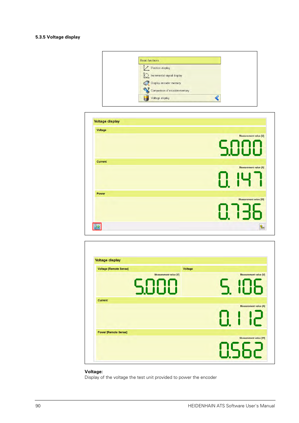 5 voltage display | HEIDENHAIN PWM 20 User Manual | Page 89 / 244