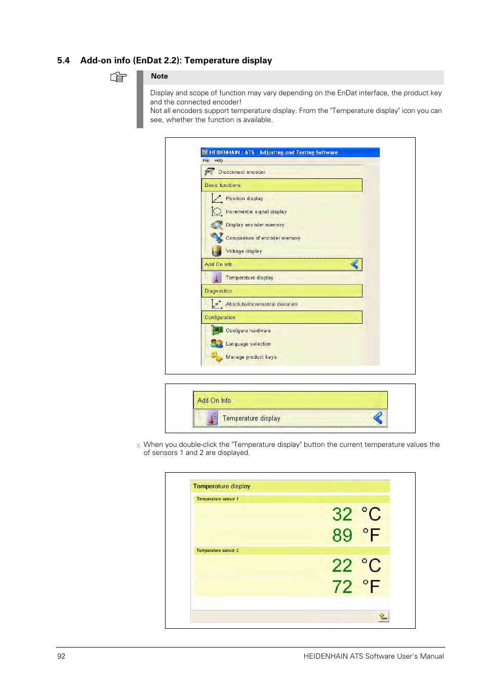 4 add-on info (endat 2.2): temperature display | HEIDENHAIN PWM 20 User Manual | Page 91 / 244